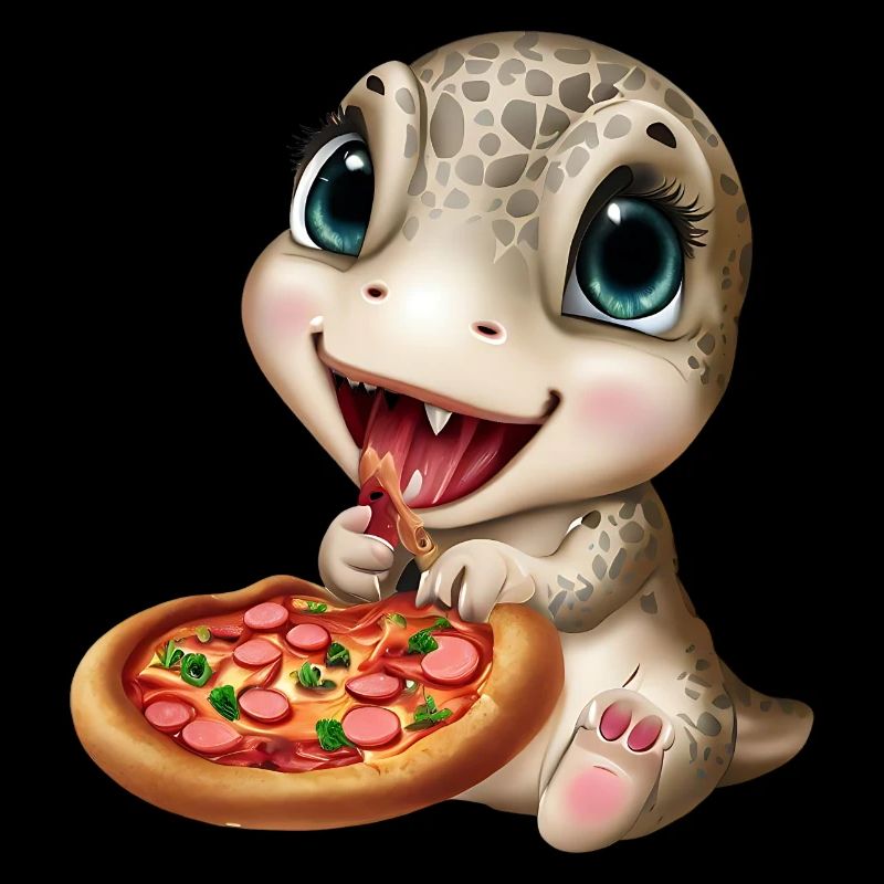 Dinosaurs love pizza