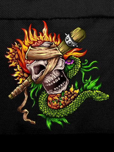 Fire skull