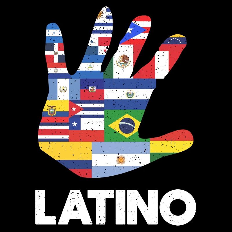 Latino Latin America Flags White