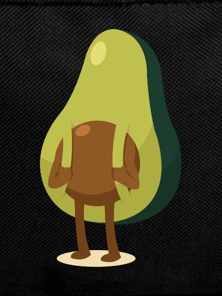 Avocado with backpack