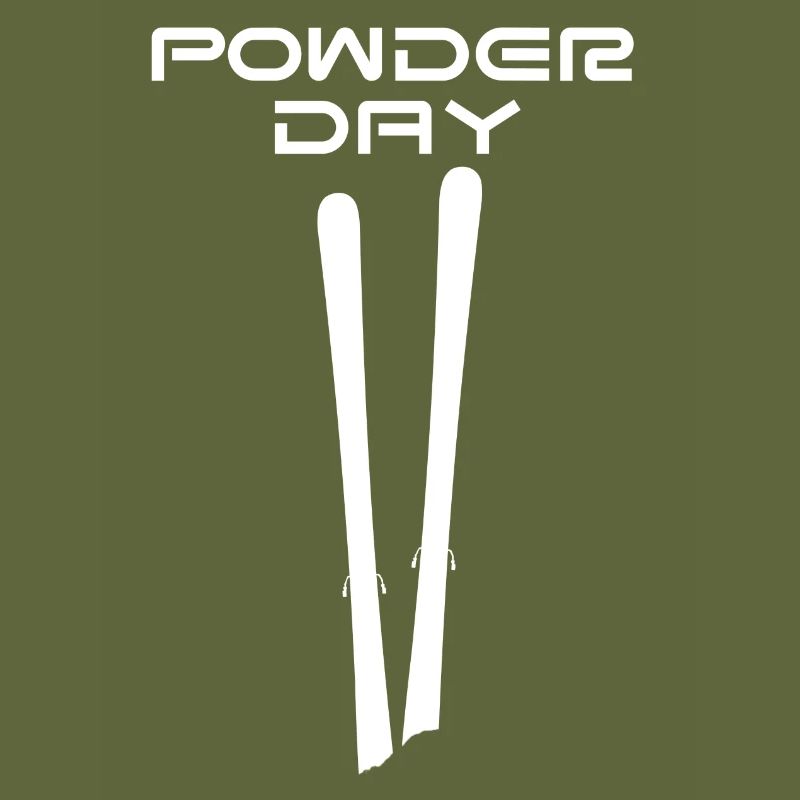 Powder day skiing