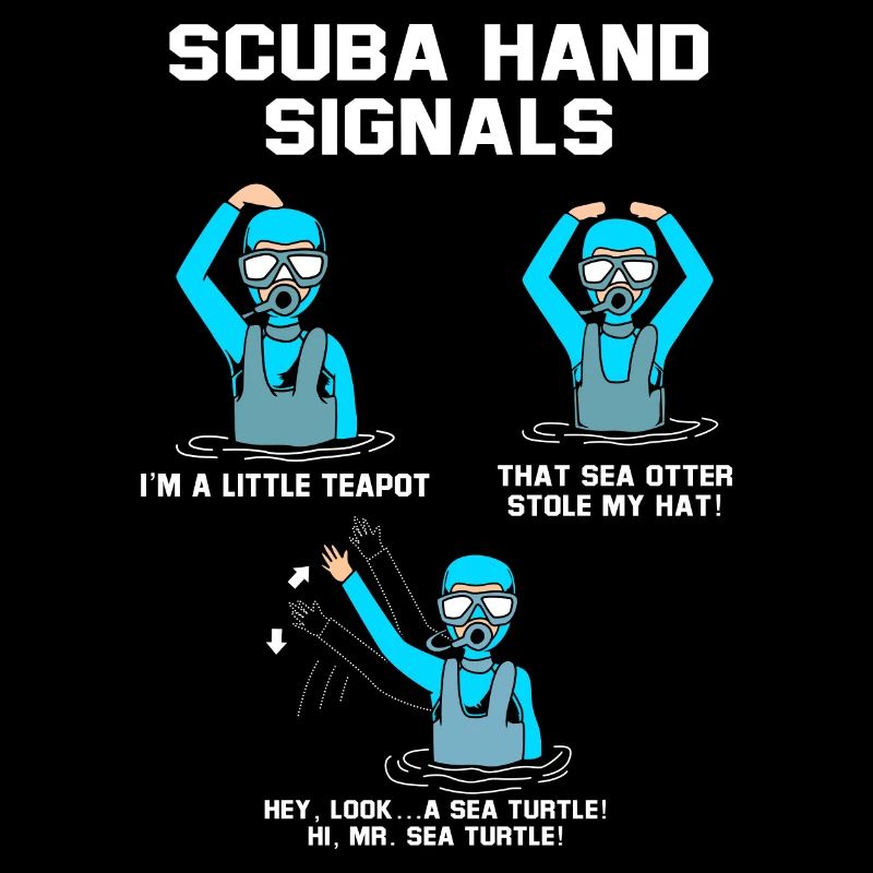Plongeur Main Signe Scuba Diving