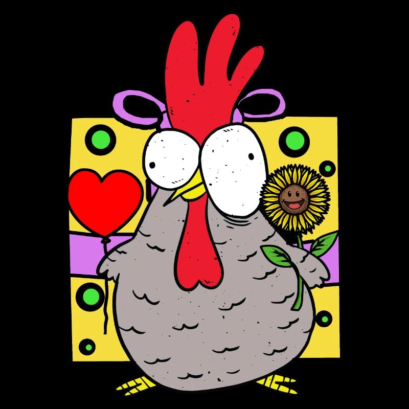 Birthday Gift Chicken Sunflower Congratulations