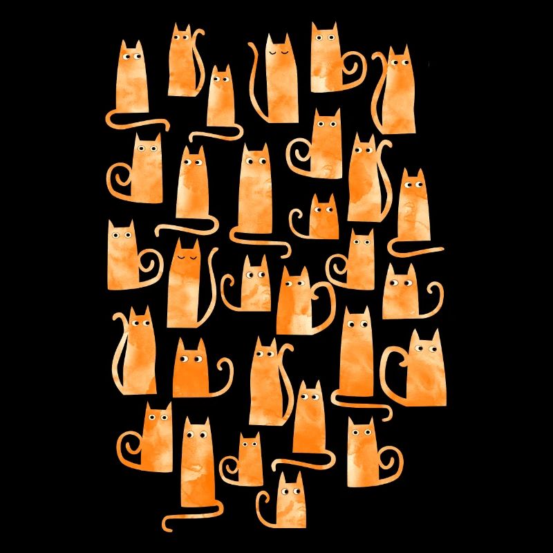 Aquarelle de chat au gingembre