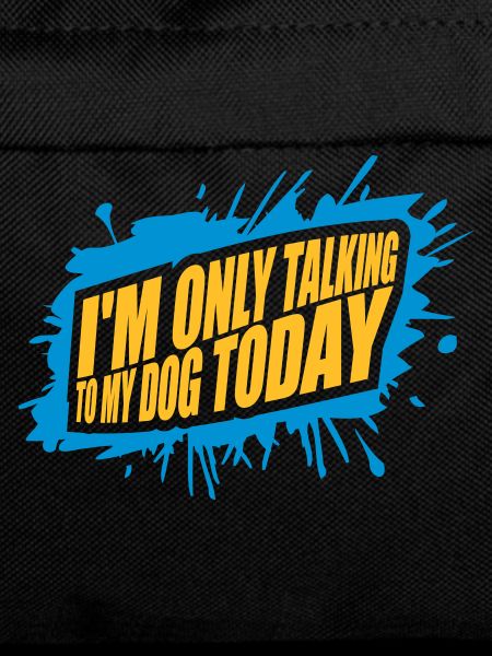 only talking to dog