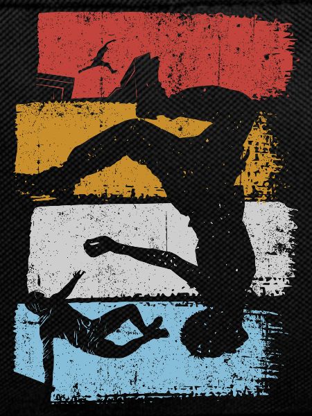 Stripes Sunset Diver Silhouette