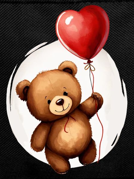 Bear with balloon