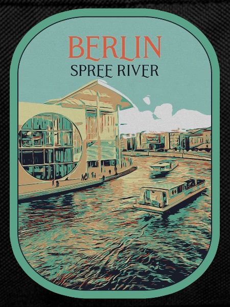 Modern Architecture Berlin Illustration