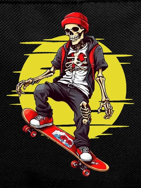 Skateboarding Skeleton