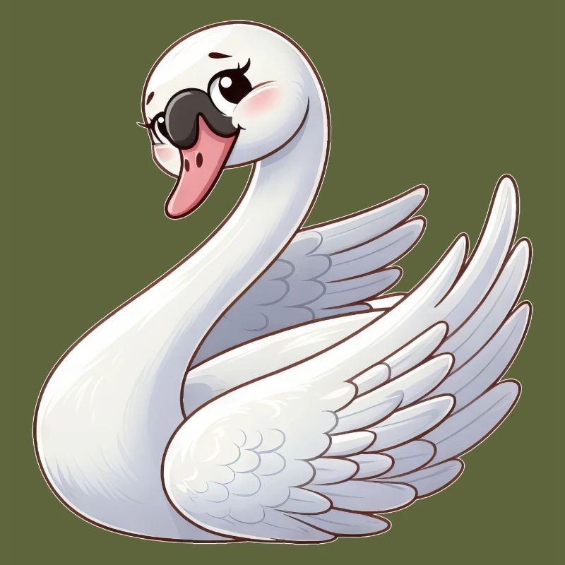 Cygne blanc comme ange céleste