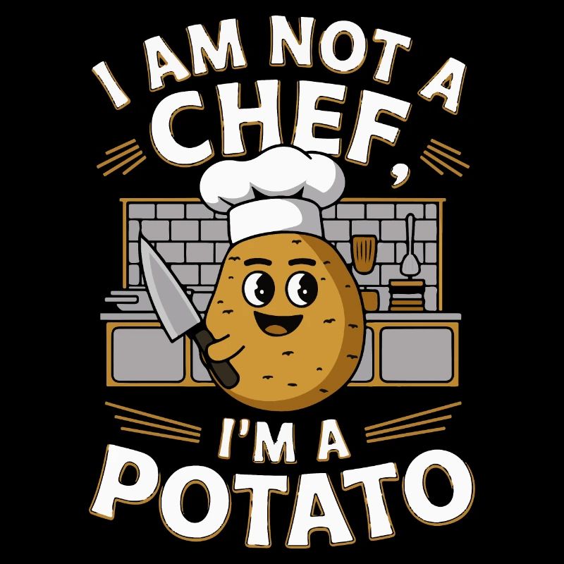 Playful Potato Chef Illustration