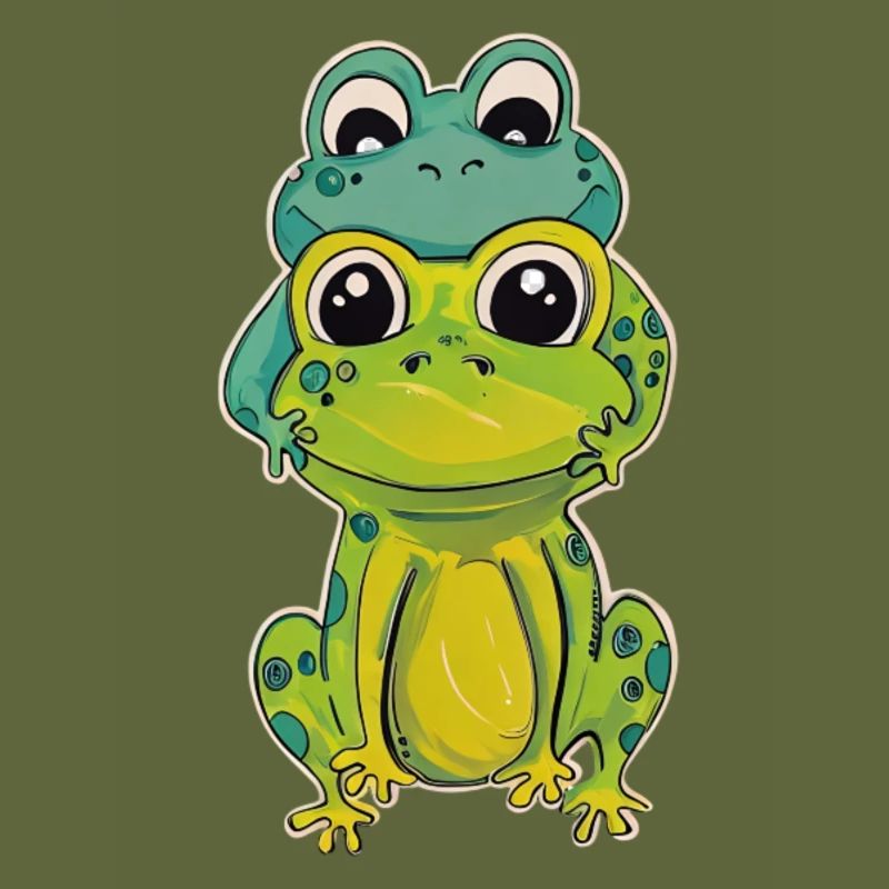 Two frog friends