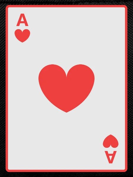 Red ace of hearts card