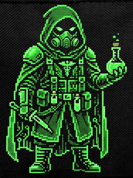 Punk Apotheker Pixel Art Retro Hacker