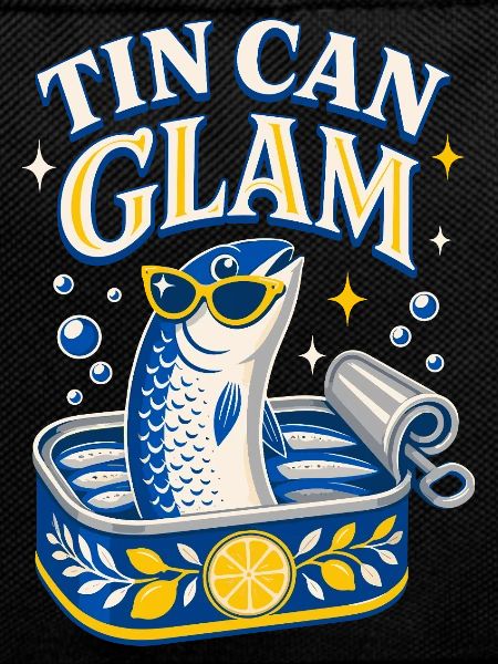 Tin Can Glam Sardines with Sunglasses