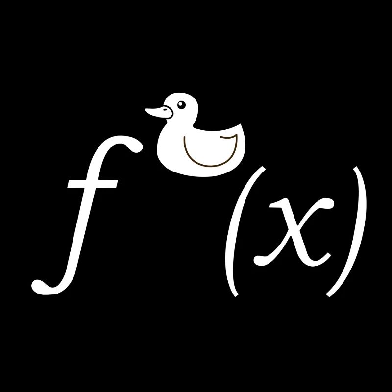 Ente Ableitung Mathe Witz (SW, ohne Text)