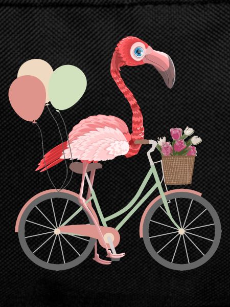 Flamingo on bike