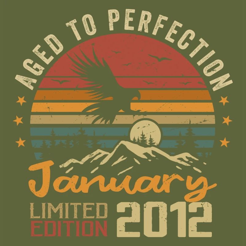 Januar 2012 Retro Vintage Geburtstagsgeschenk