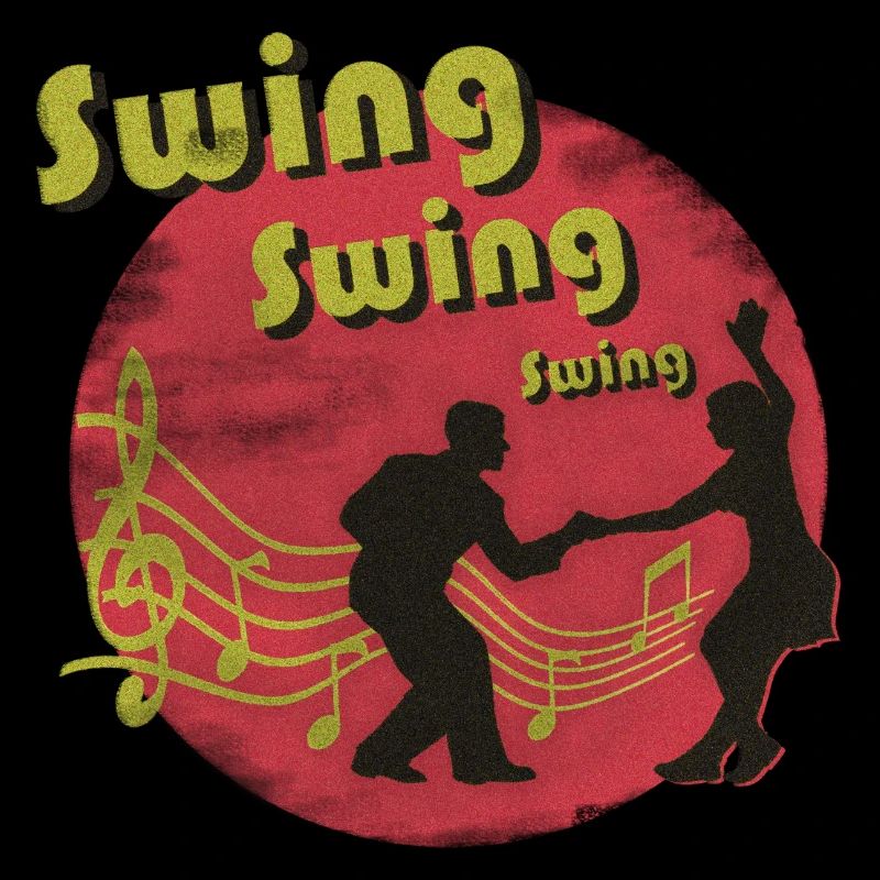 Couple, danse, swing