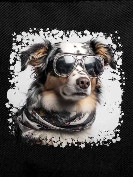 Cool dog with glasses
