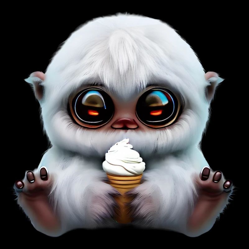 Yeti mit Softeis
