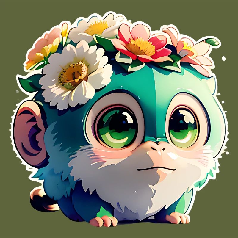 Flowery monkey friend