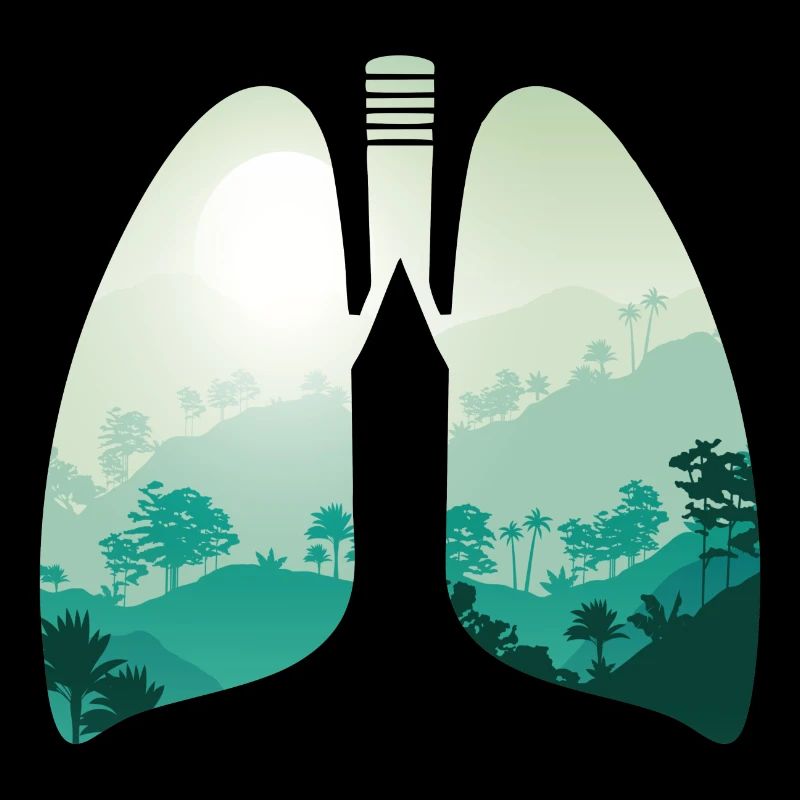 Green nature forest landscape lungs