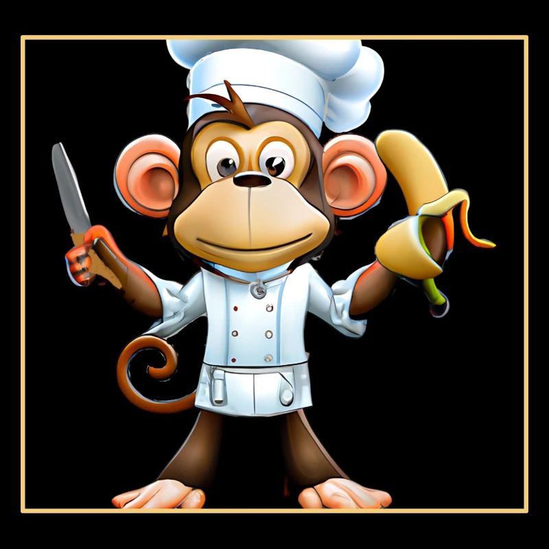 Banana monkey cooks