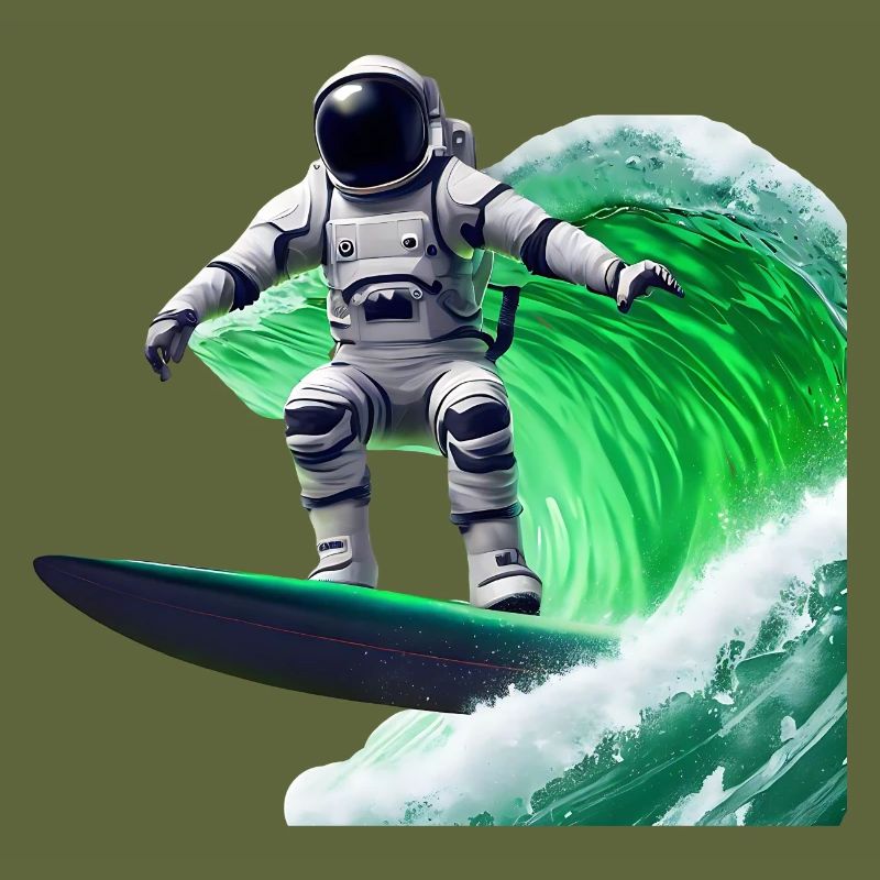 Astronaute de surf Green Waves