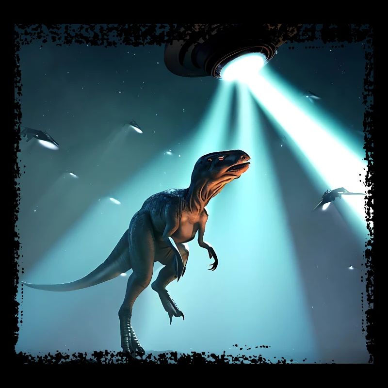 UFO meets dinosaur