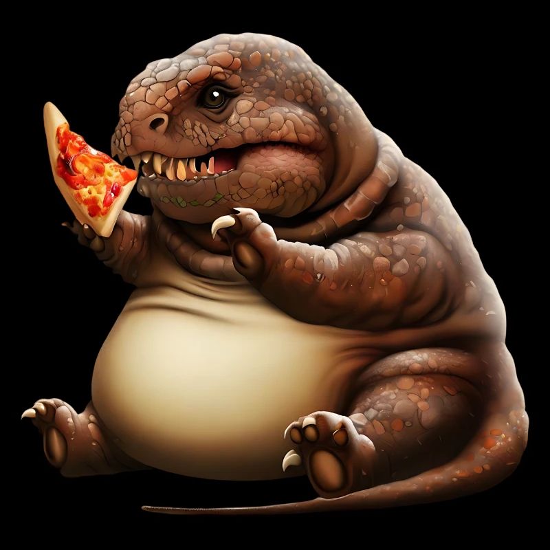Pizza Loving Dinosaur
