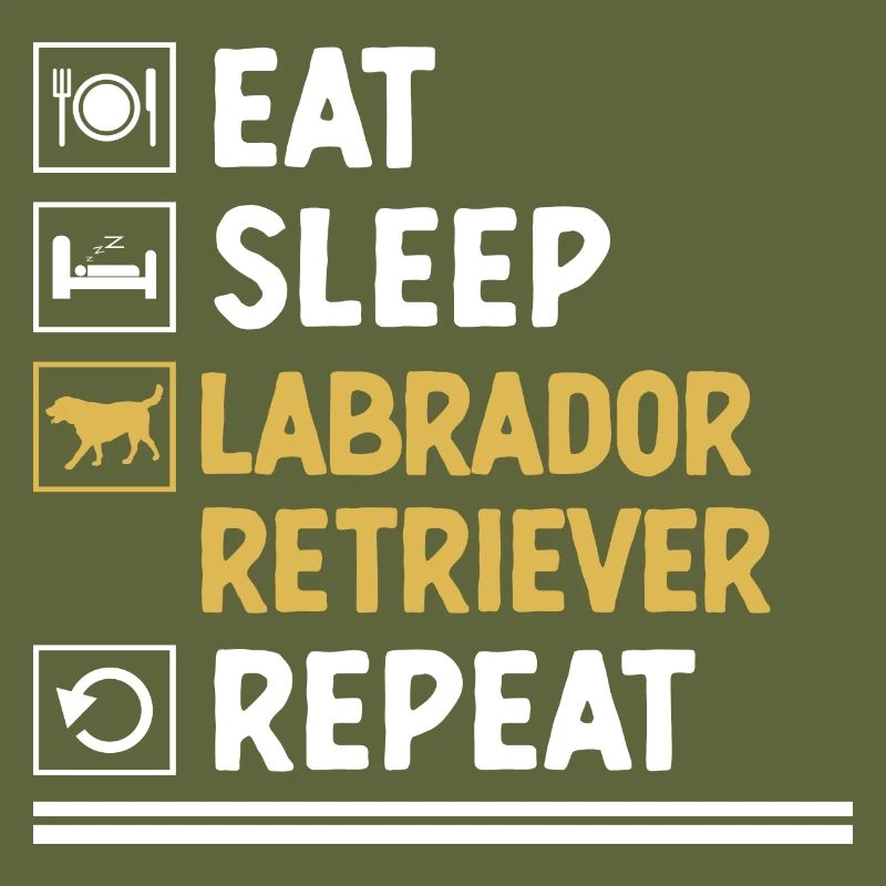 Manger Dormir Labrador Retriever Répéter Chien de laboratoire