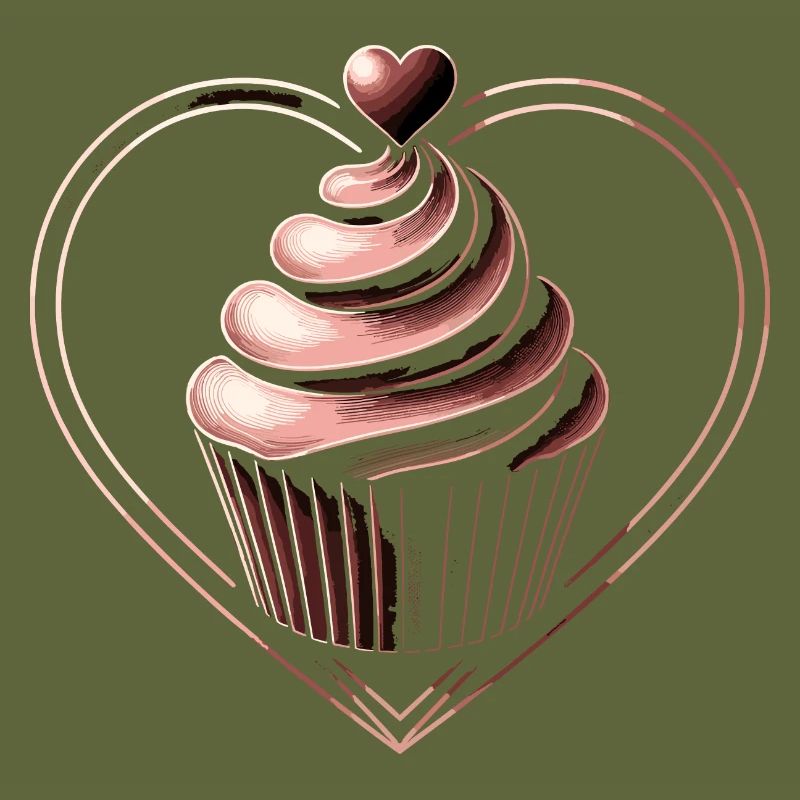 Cupcake Chocolate Heart Baker Baking Bake Cupcakes
