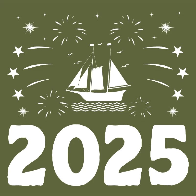 Neujahrsthema Paddelboot