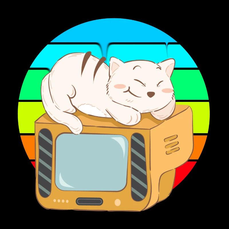 Cat Tv Sunset