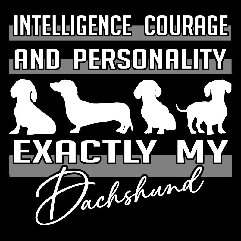 Intelligenz Mut Persönlichkeit - genau mein Dackel