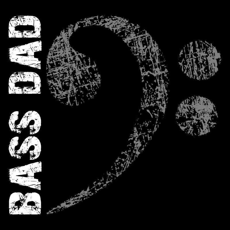 Bass Dad - Papa joue de la basse - Clé de fa