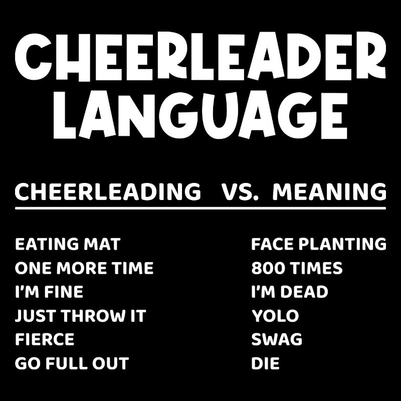 Cheerleader Language Cheerleading Cheerdance Danci