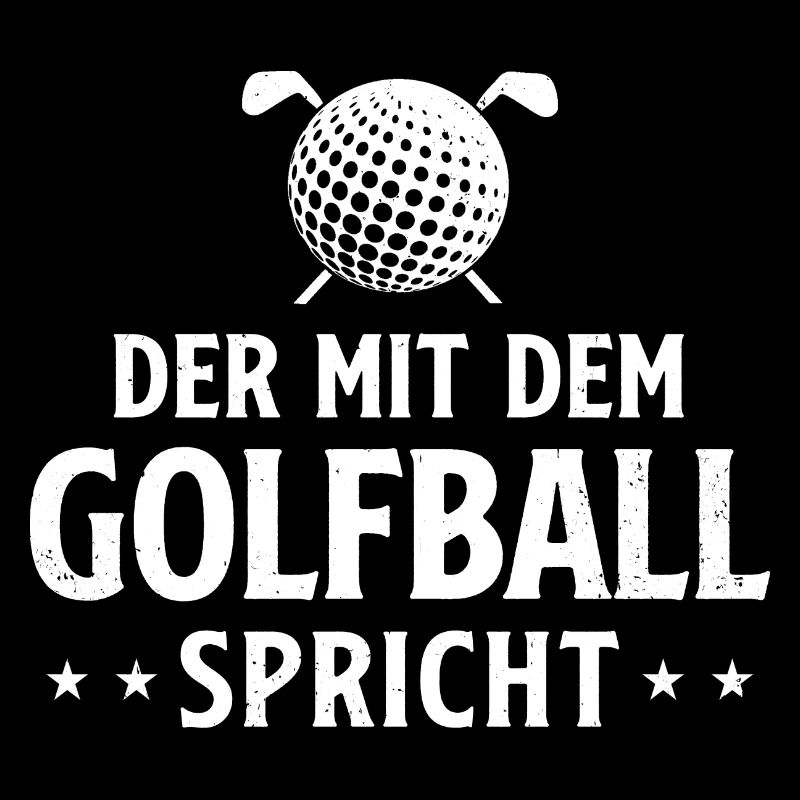 Der Mit Dem Golfball Spricht Golfen Golfspieler Go