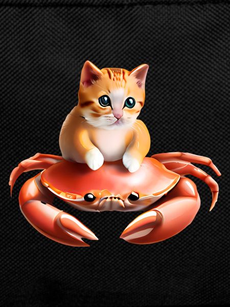 Baby cat on crab