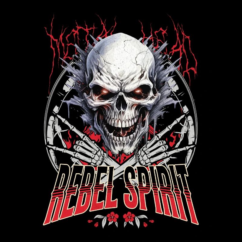 Skull Skull Skeleton Motorcycle Biker Gang