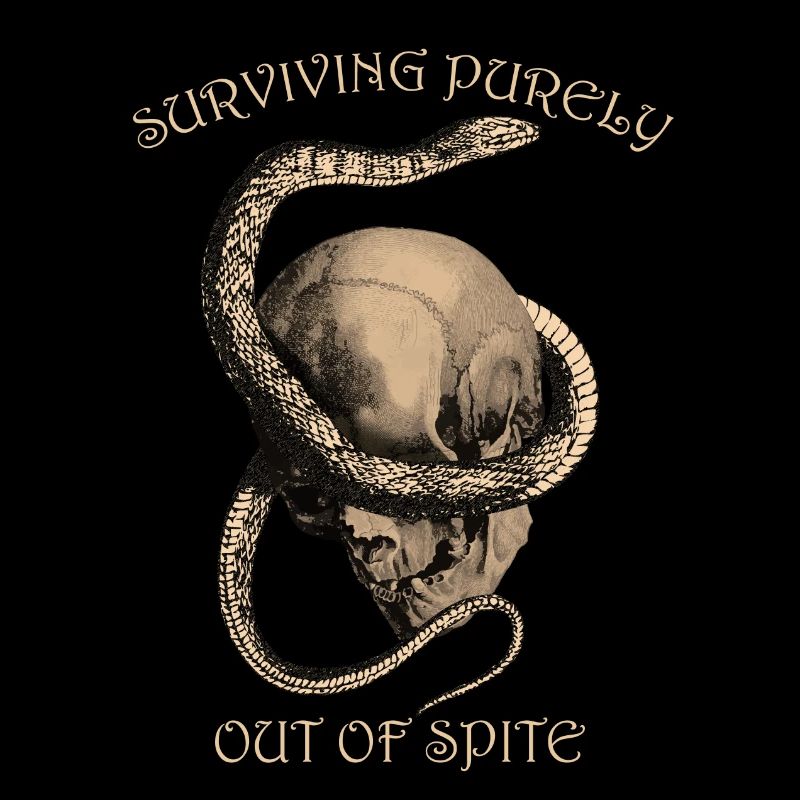 Gothic Skull & Snake Design