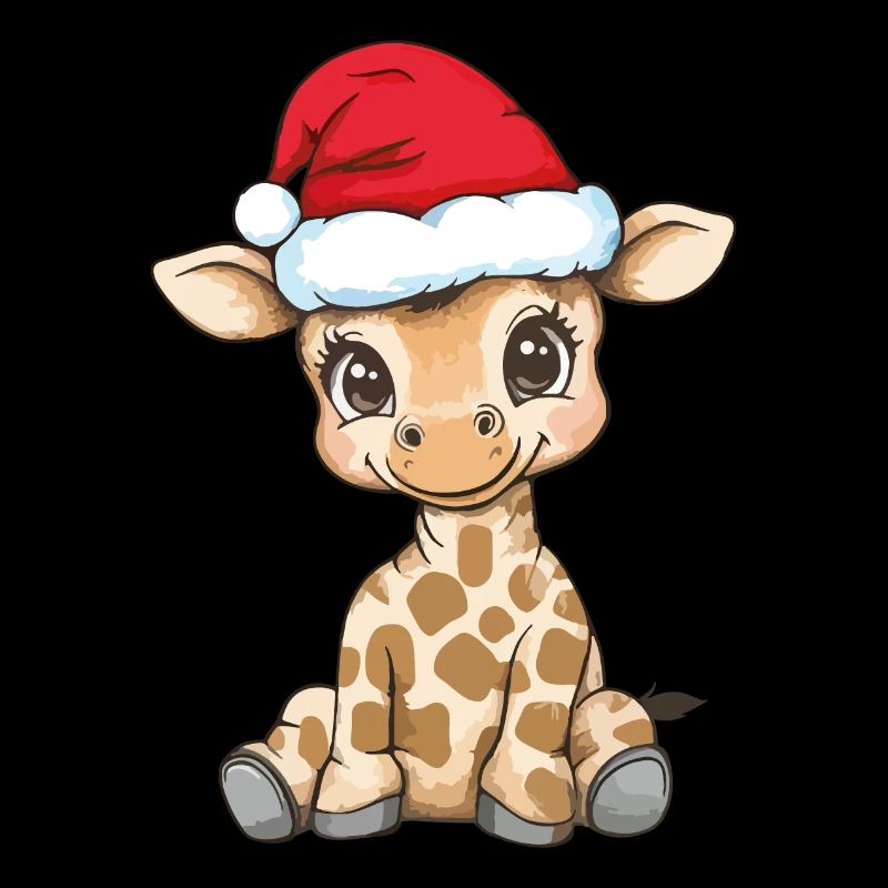 Girafe Noël mignon Noël mignon
