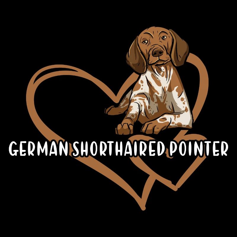 German Shorthaired Pointer Heart