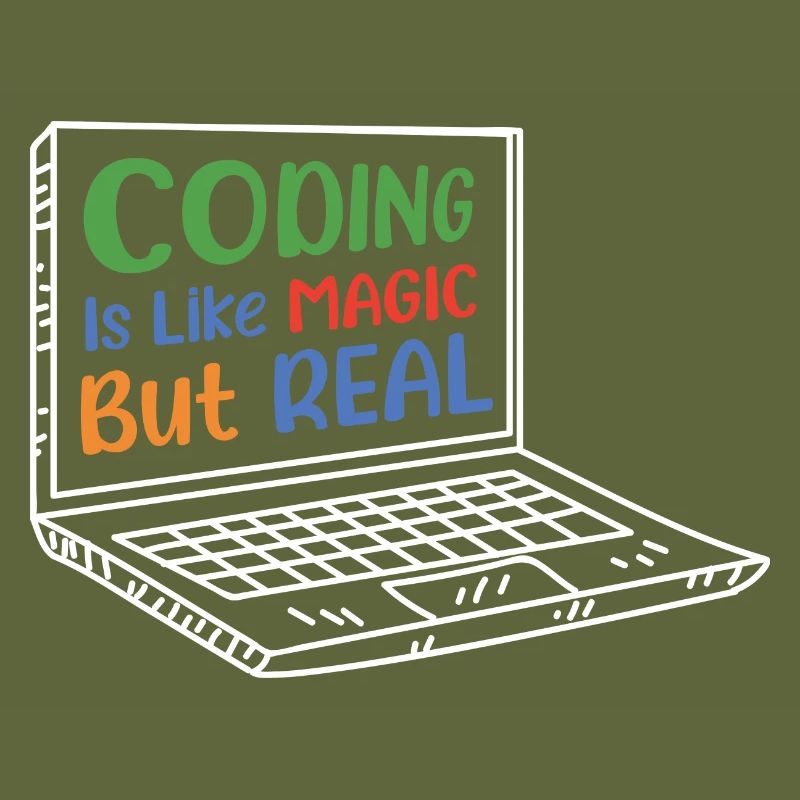 Coding Is Like Magic Coder Programmer Computer Gee