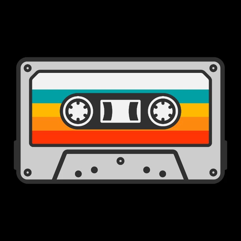 Cassette Cassette Rétro Vintage Mixtape icône symbole.
