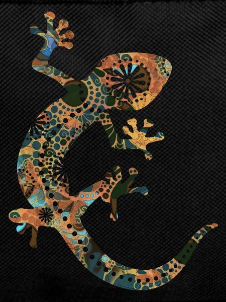 Gecko Silhouette - Ethno Style 3
