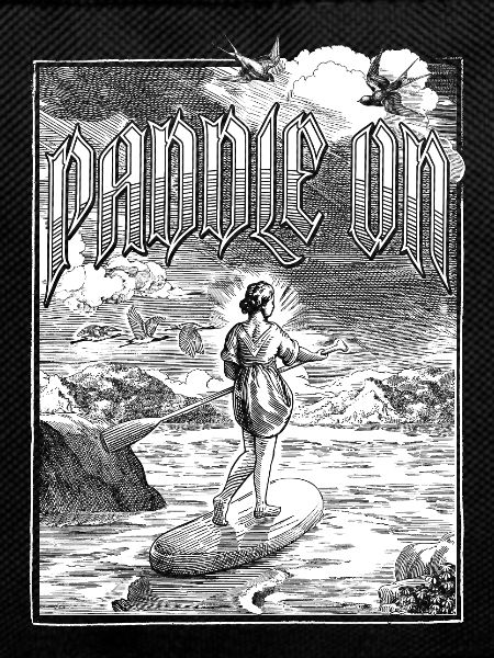 Paddle Board Paddling Drawing