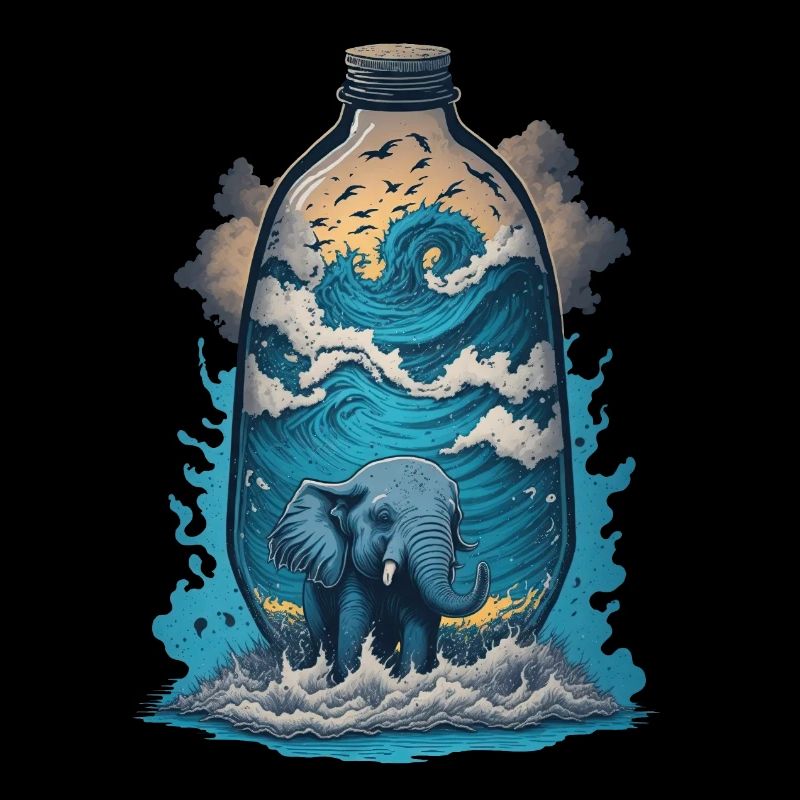 Éléphant en bouteille