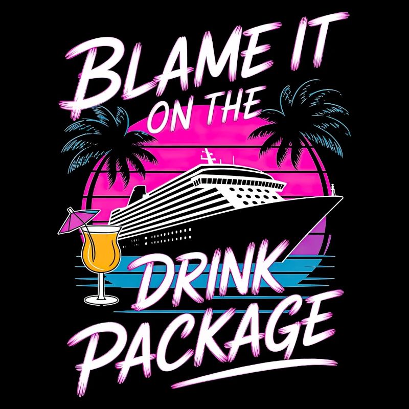 Humor Drinks Cruise Vacation